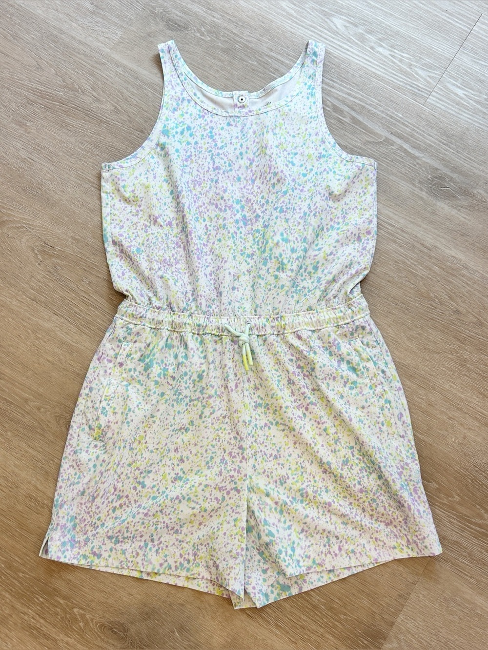 Athleta Girl multi-colored print athletic romper in XL/14